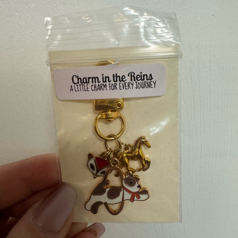 Fox Hunt Custom Bridle Tack Charm Keychain Equestrian
